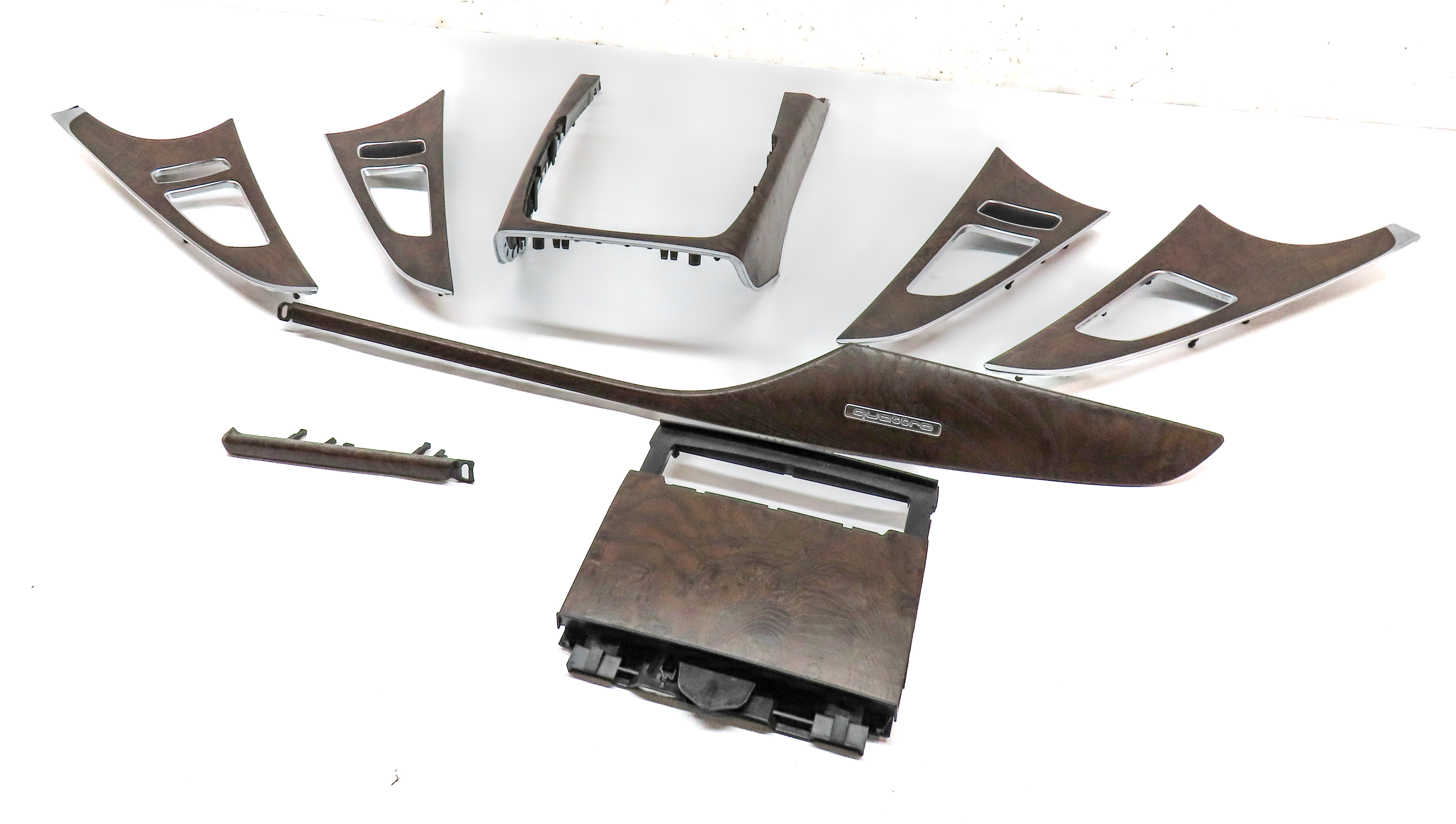 2014 AUDI A6 C7 4G FRONT REAR LEFT RIGHT DOOR DASH CONSOLE TRIM SET8 (ASH WOOD) — exact item pictured